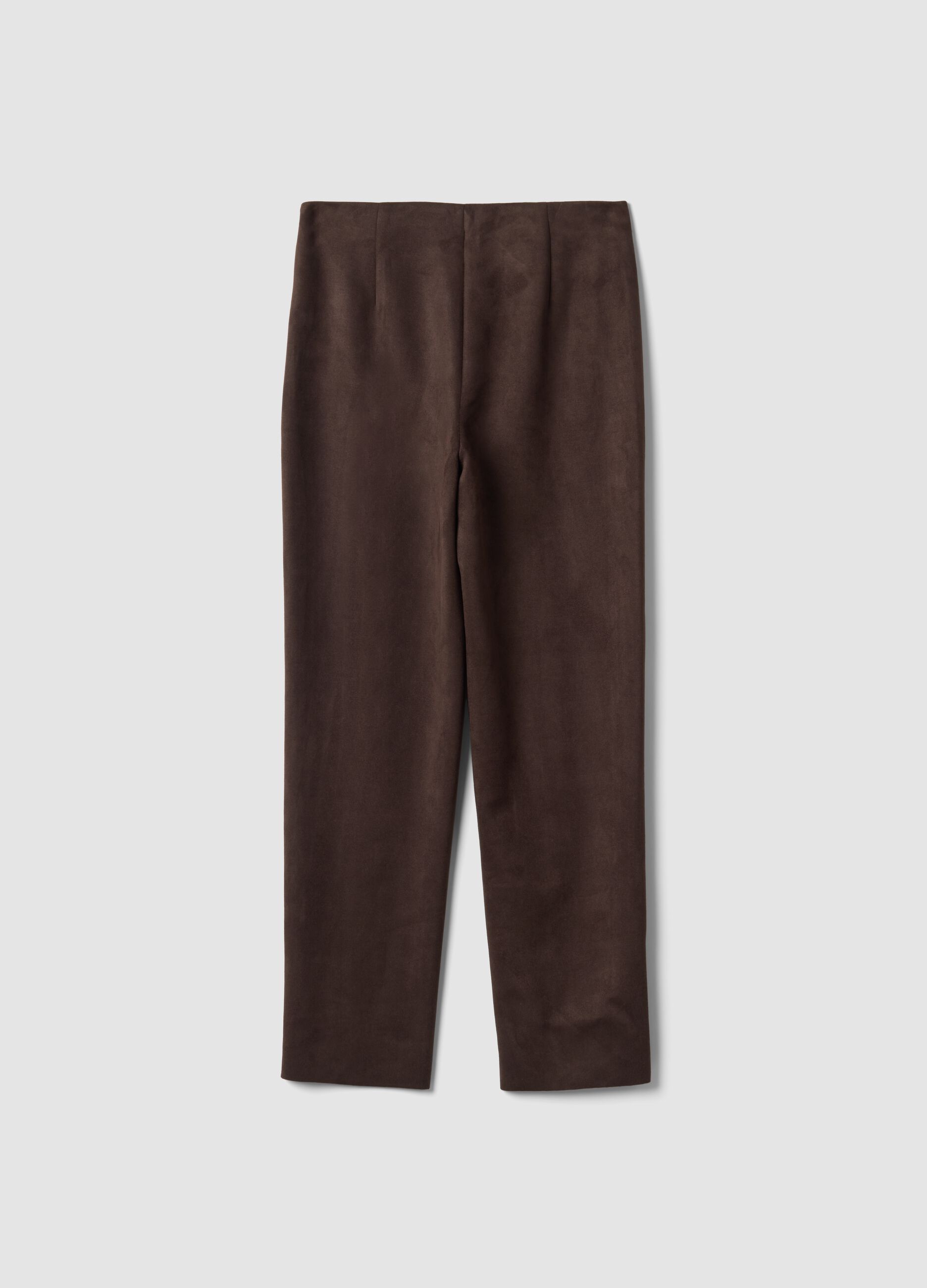 Brown slim-fit stretch leggings