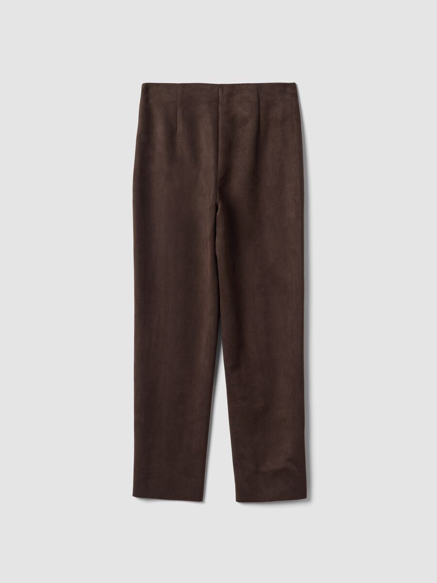 Brown slim-fit stretch leggings_6