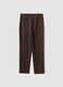 Brown slim-fit stretch leggings_6