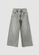 Girls&rsquo; grey wide-leg jeans in pure cotton_3