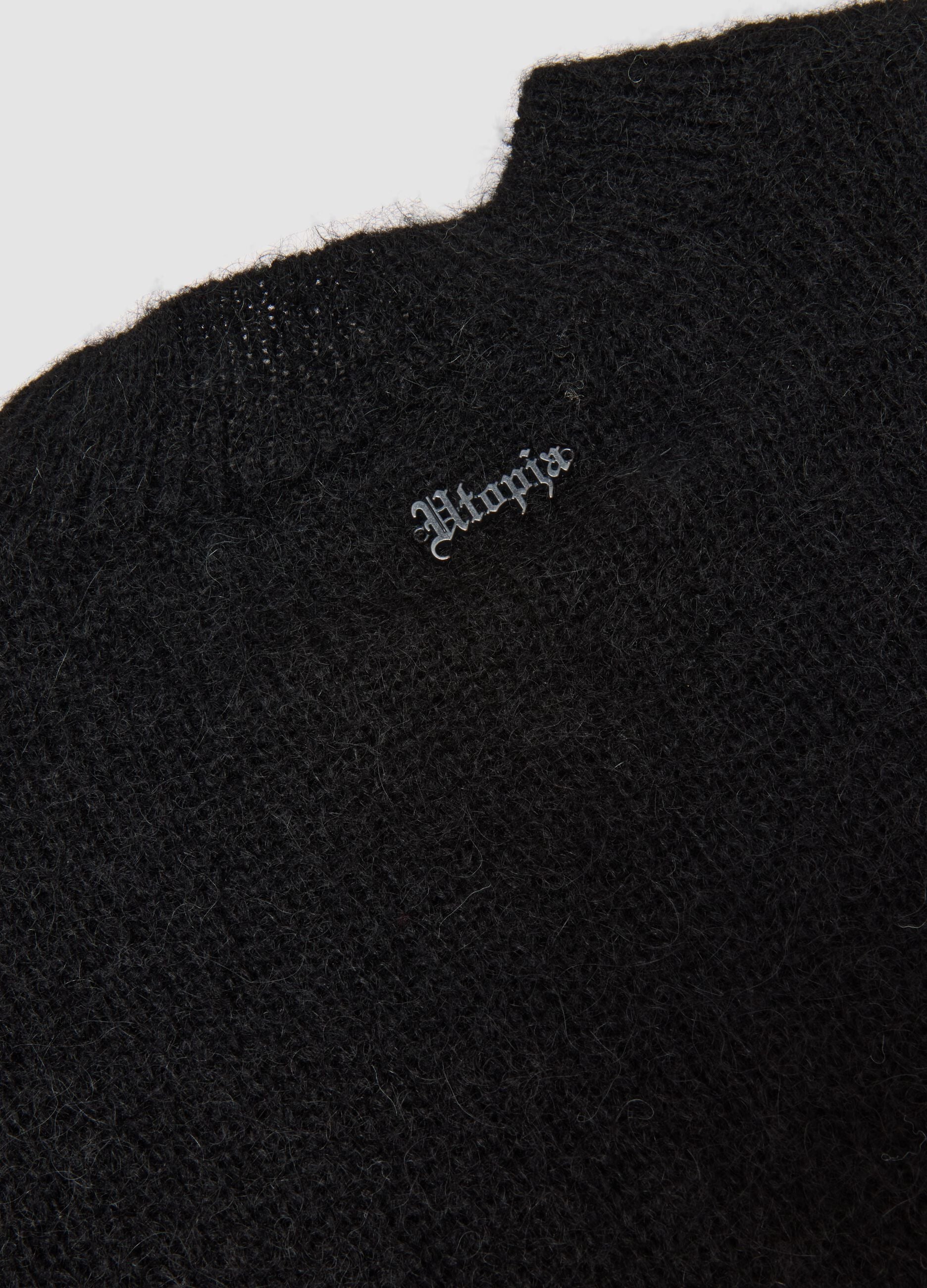 Mohair Crew Neck Black