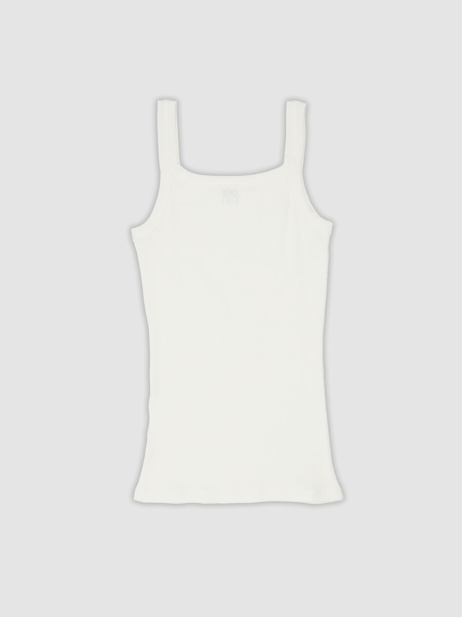 White crew-neck vest top in pure organic cotton_6