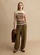Green viscose blend trousers_0