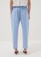 Light blue regular-fit stretch cotton trousers_2