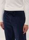 Blue ribbed stretch-cotton trousers with elasticated waistband_2