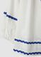 White pure cotton blouse with blue piping, regular fit_5