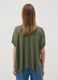 Green modal-blend V-neck top_3