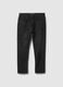 Black denim cotton blend carrot fit jeans_4