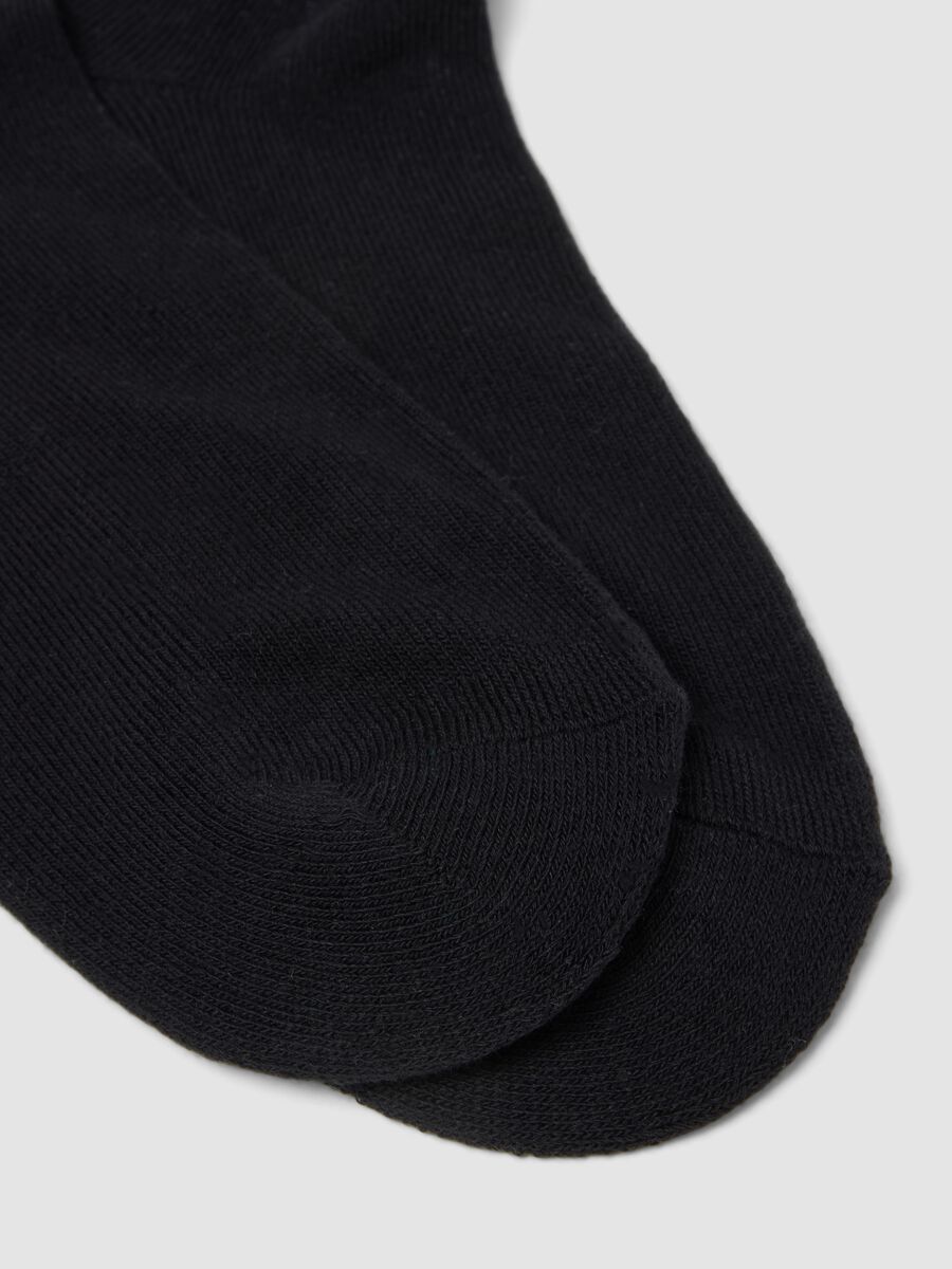 Three-pack of black sports socks in stretch organic cotton_2