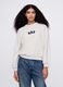 White sweatshirt with logo embroidery_0