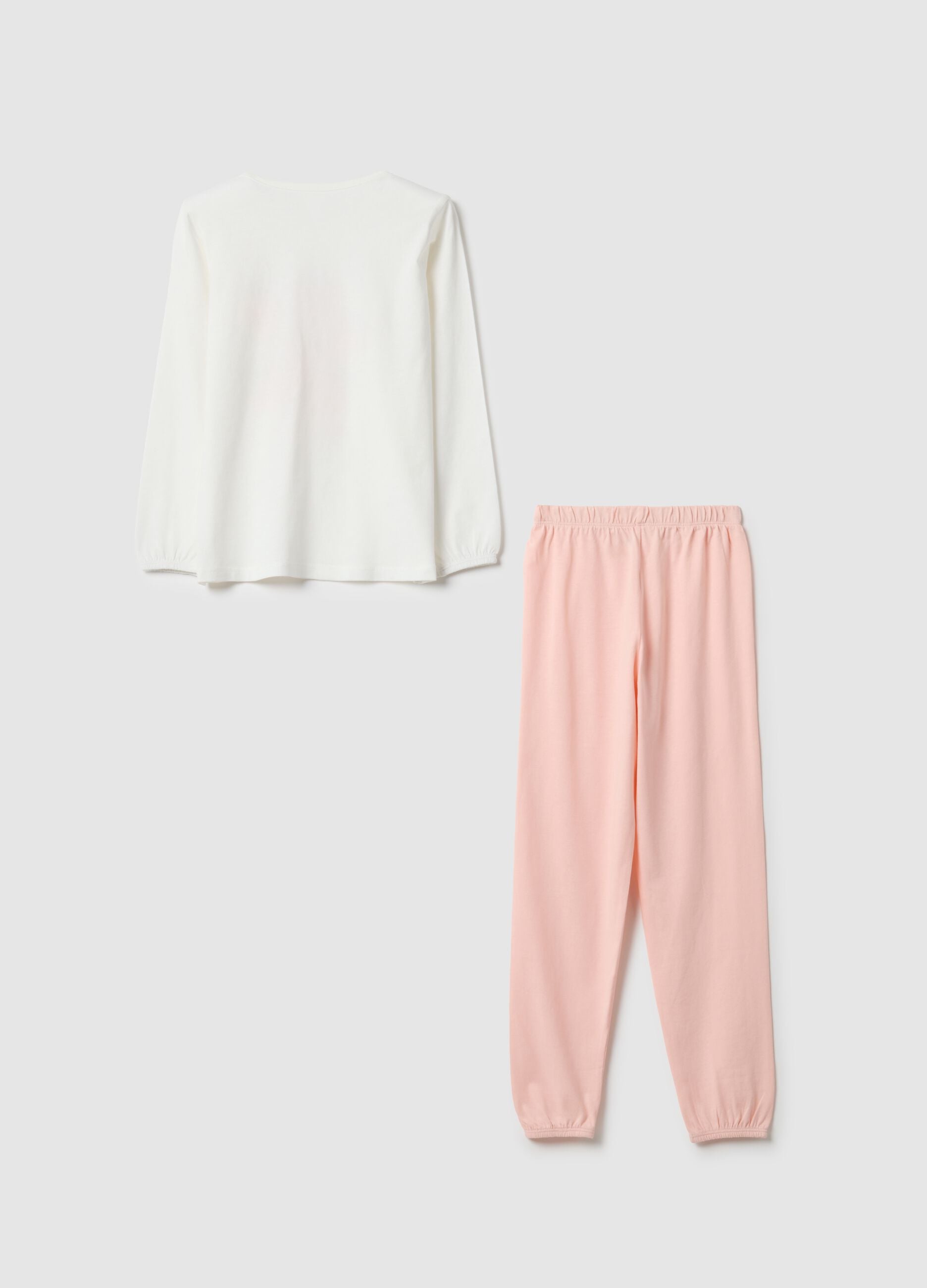 Girls' Regular Fit Multicolour Pure Cotton Pyjamas with Strawberries
