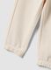White pure cotton jogger trousers for baby girl_3