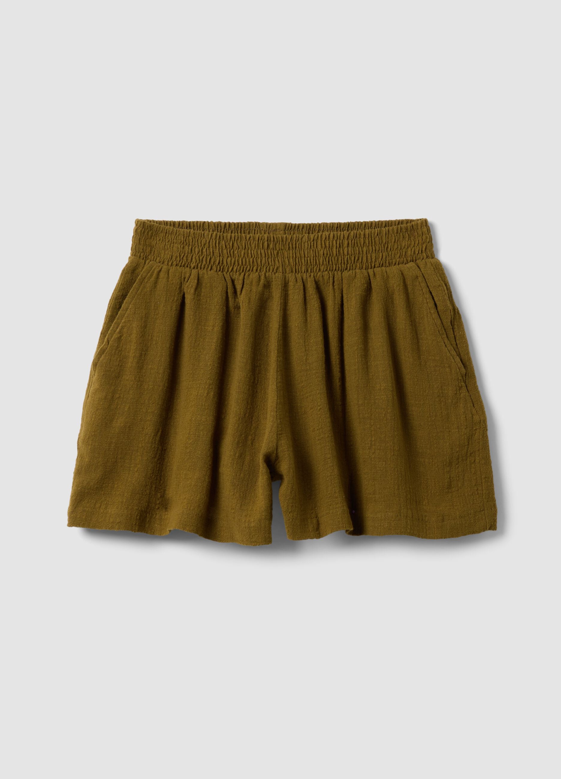 Brown pure cotton shorts
