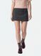 Grey Stretch Viscose Mini Skirt with Belt_1