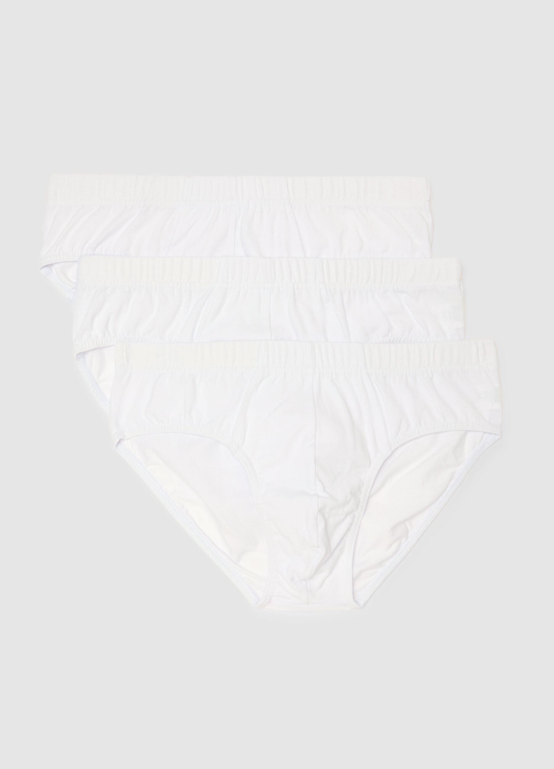 White Cotton Regular Fit Briefs