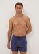 Blue swim shorts with drawstring waist_0