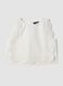 White pure cotton top with scalloped trim_3