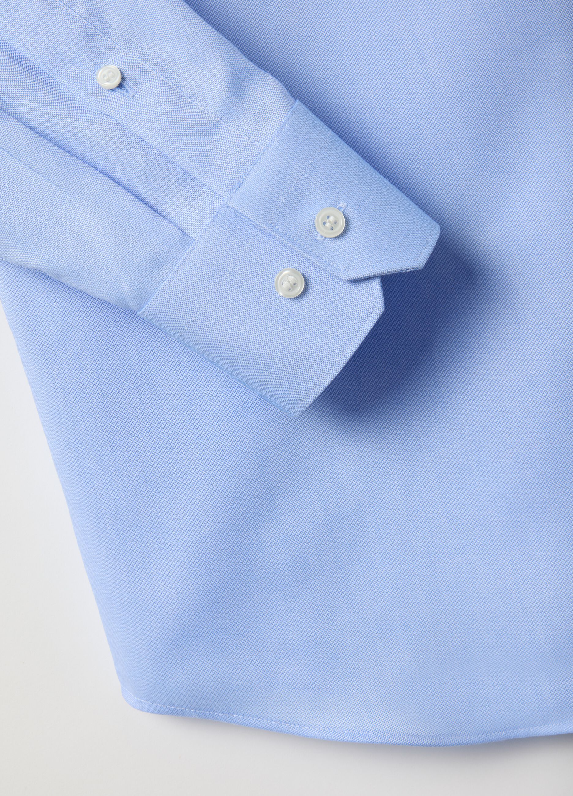 Camicia in puro cotone azzurra regular fit
