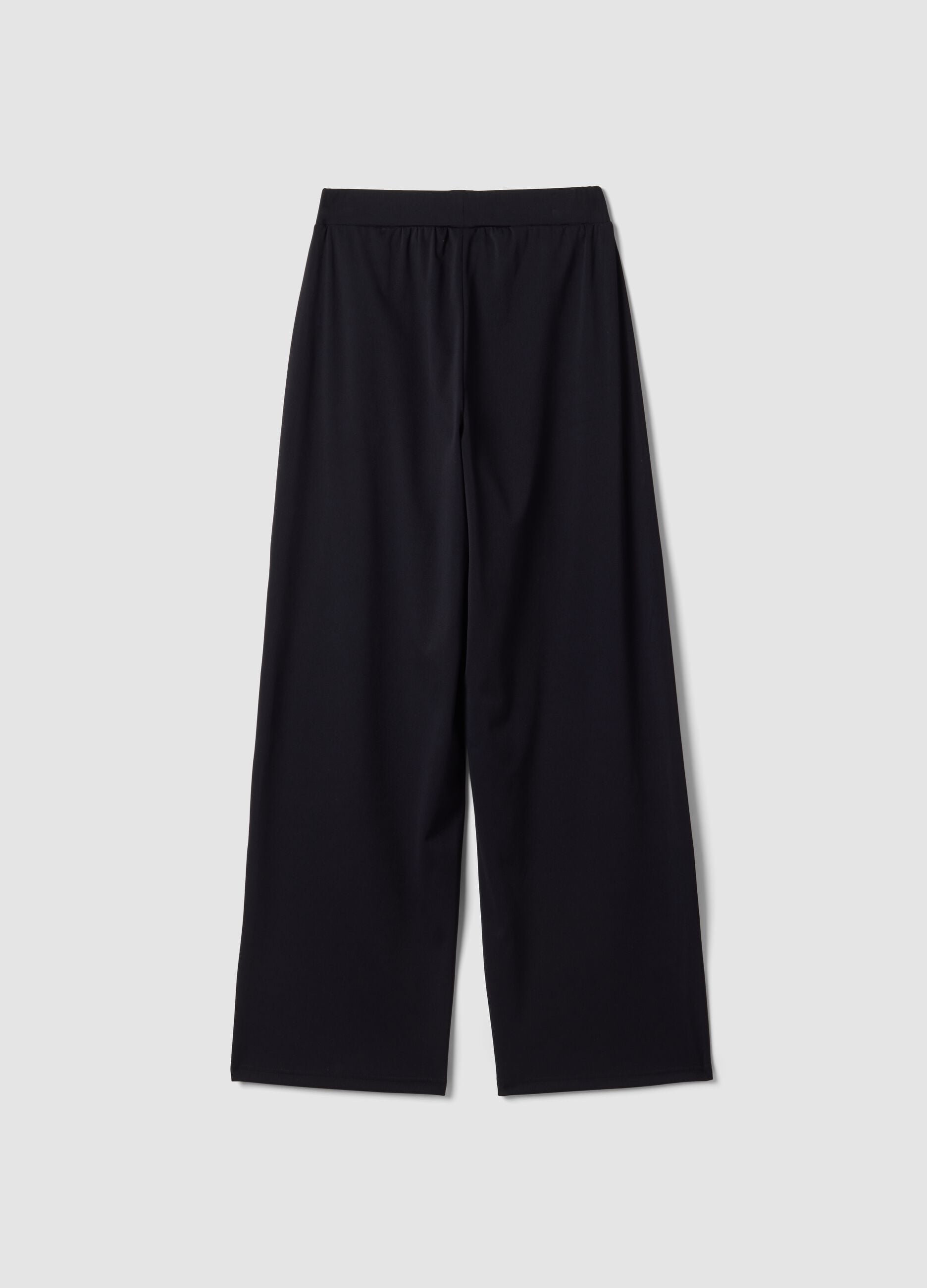 Black Easy Dry wide-leg stretch trousers ALTAVIA STUDIO
