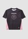 Black short-sleeved T-shirt with sporty print, regular fit_3
