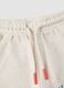 Beige pure cotton shorts with elasticated waist for boys, relaxed fit_3