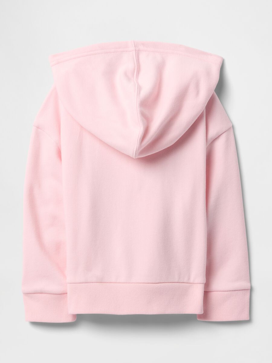 Felpa in misto cotone regular fit con zip e logo GAP_1