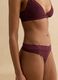 Red regular fit thong with lace details_3