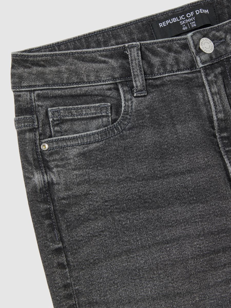Grey Stretch Cotton Skinny Fit Jeans_5