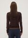 Brown viscose-blend polo-collar jumper, regular fit_3