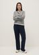 Multicolour pure cotton regular fit jumper with Henley collar_1
