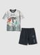 Multicolour Sonic set in pure cotton_0