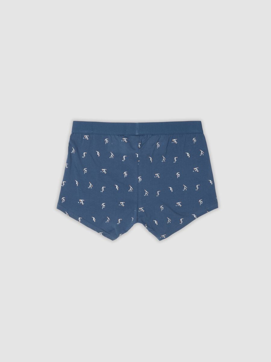 Tripack di boxer blu in cotone jersey organico elasticizzato_2