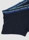 Triple pack of navy blue mid-length boys&rsquo; boxers in stretch organic cotton_3