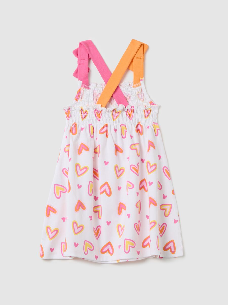 Baby girls&rsquo; multicoloured dress in 100% cotton with wide fit_1