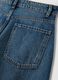 Dark blue pure cotton denim barrel-fit jeans_5