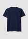 Blue crew-neck T-shirt in pure mercerised cotton, regular fit_6