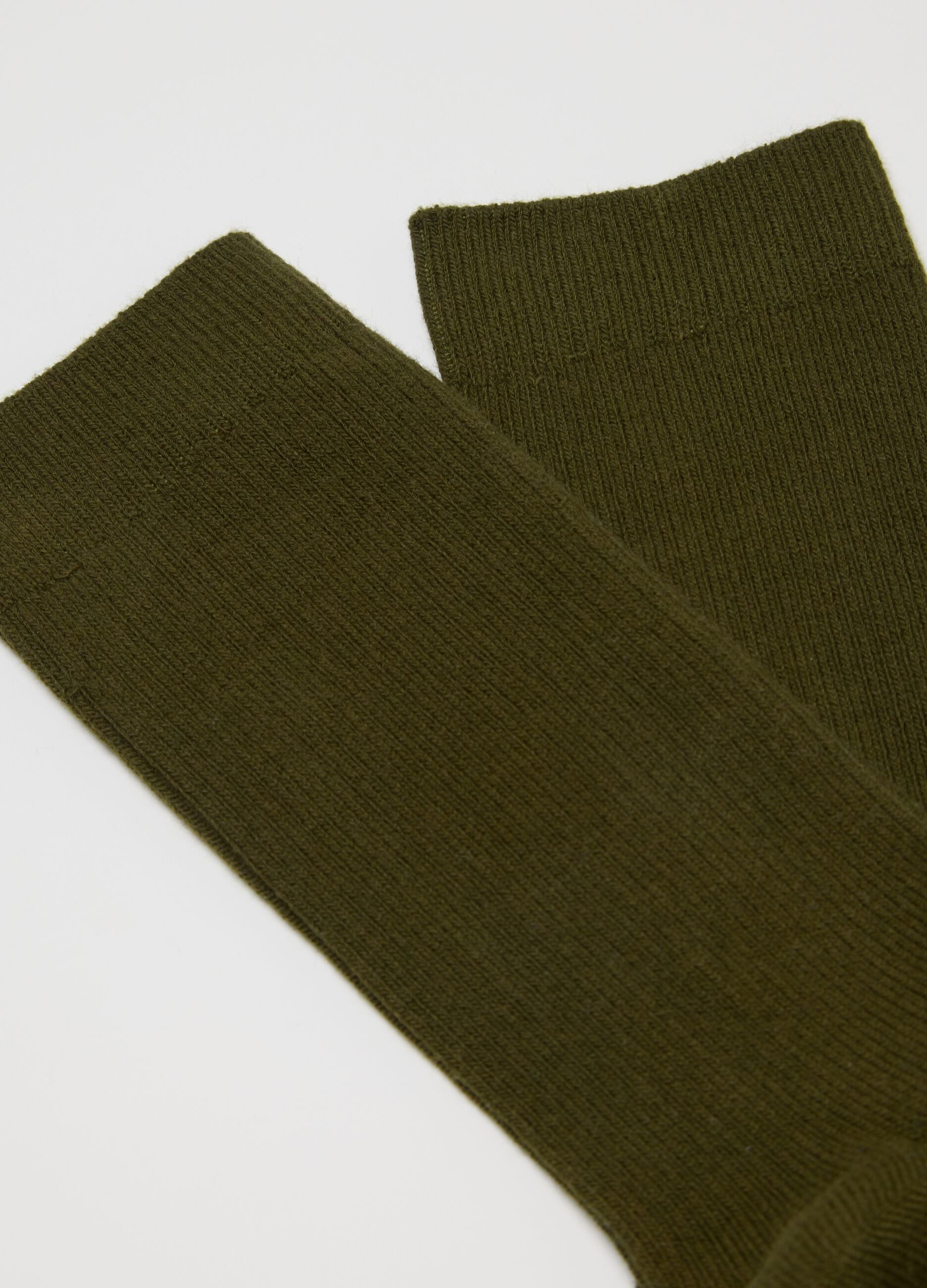 Green midi cotton blend socks