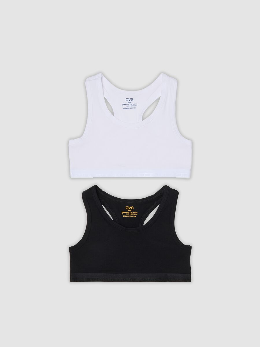 2-pack multicolour organic stretch cotton sports bras_0