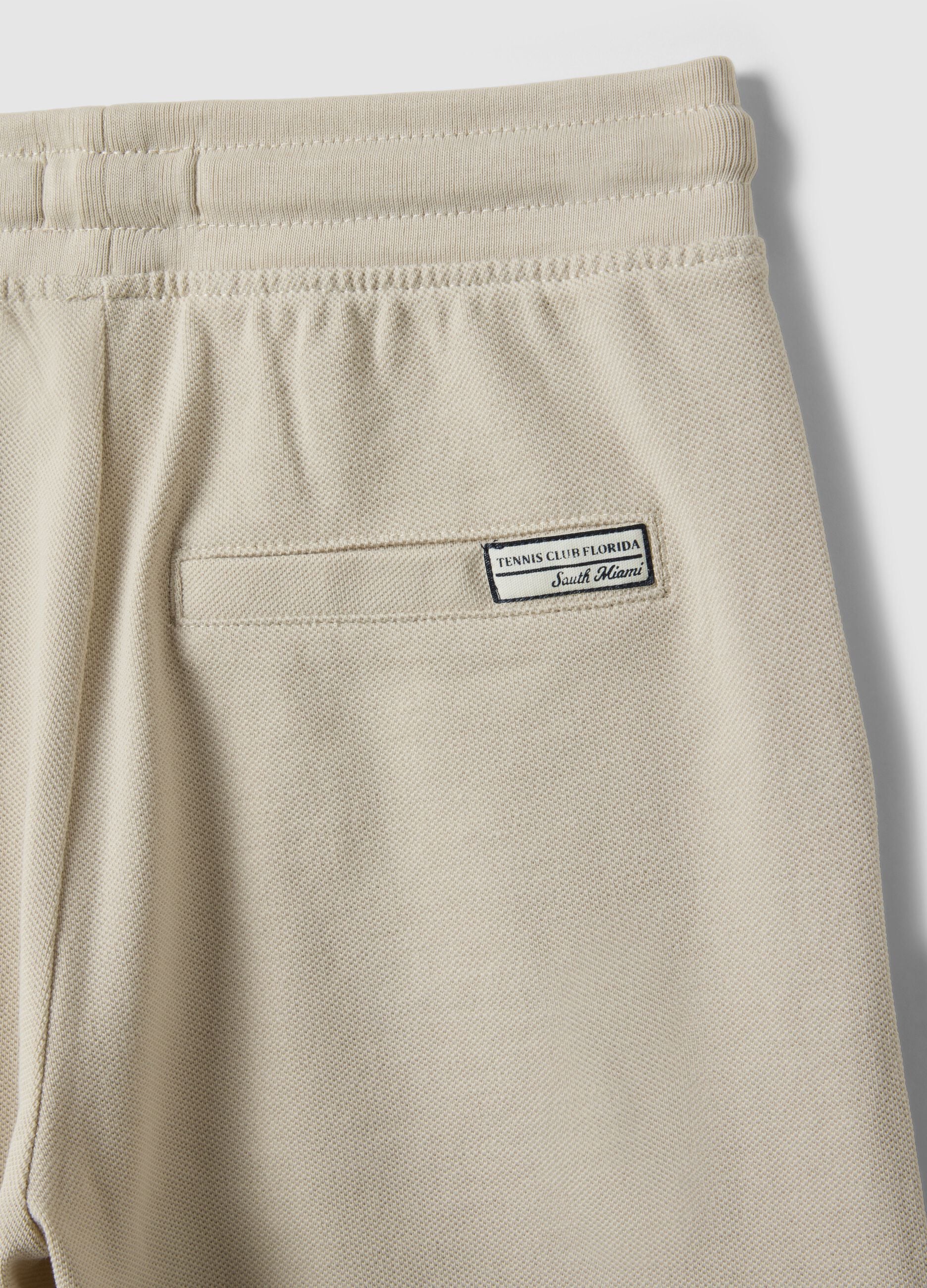 Beige pure cotton shorts for kids regular fit
