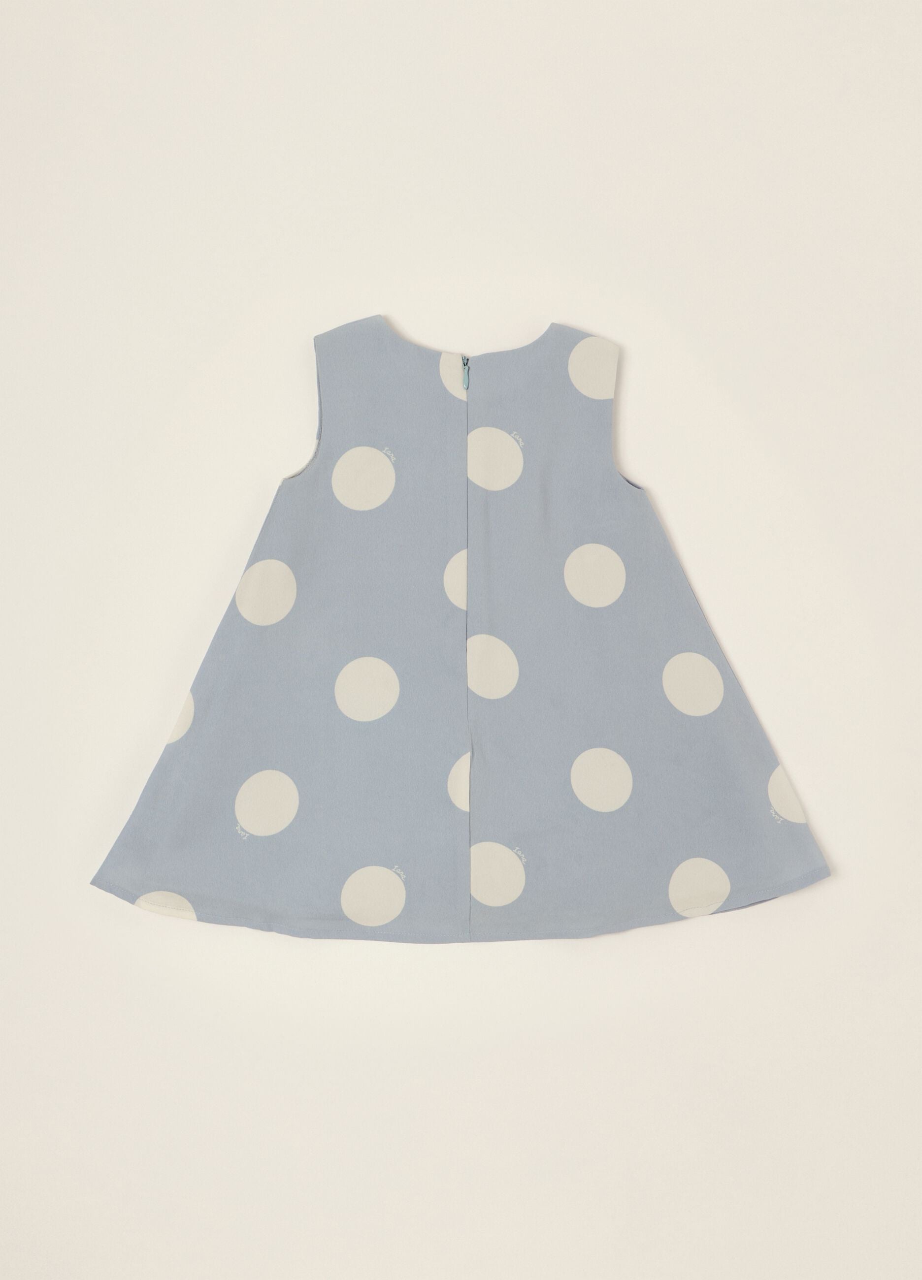 Blue Polka Dot Dress with Ruffles