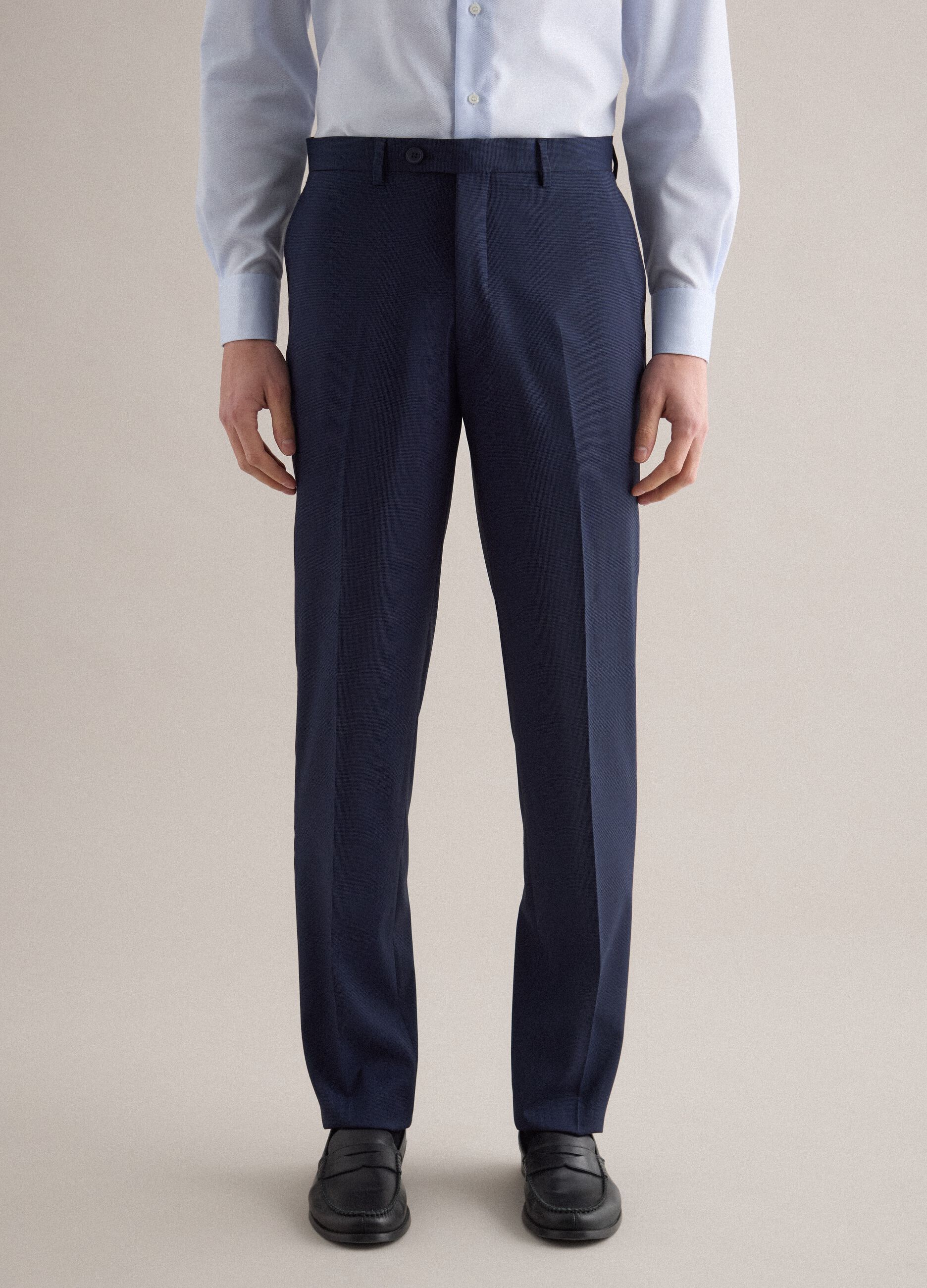 Blue Regular Fit Suit