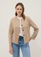 Beige regular fit jacket with front pockets_1