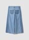 Light Blue Wide-Leg Pure Cotton Jeans for Girls_1