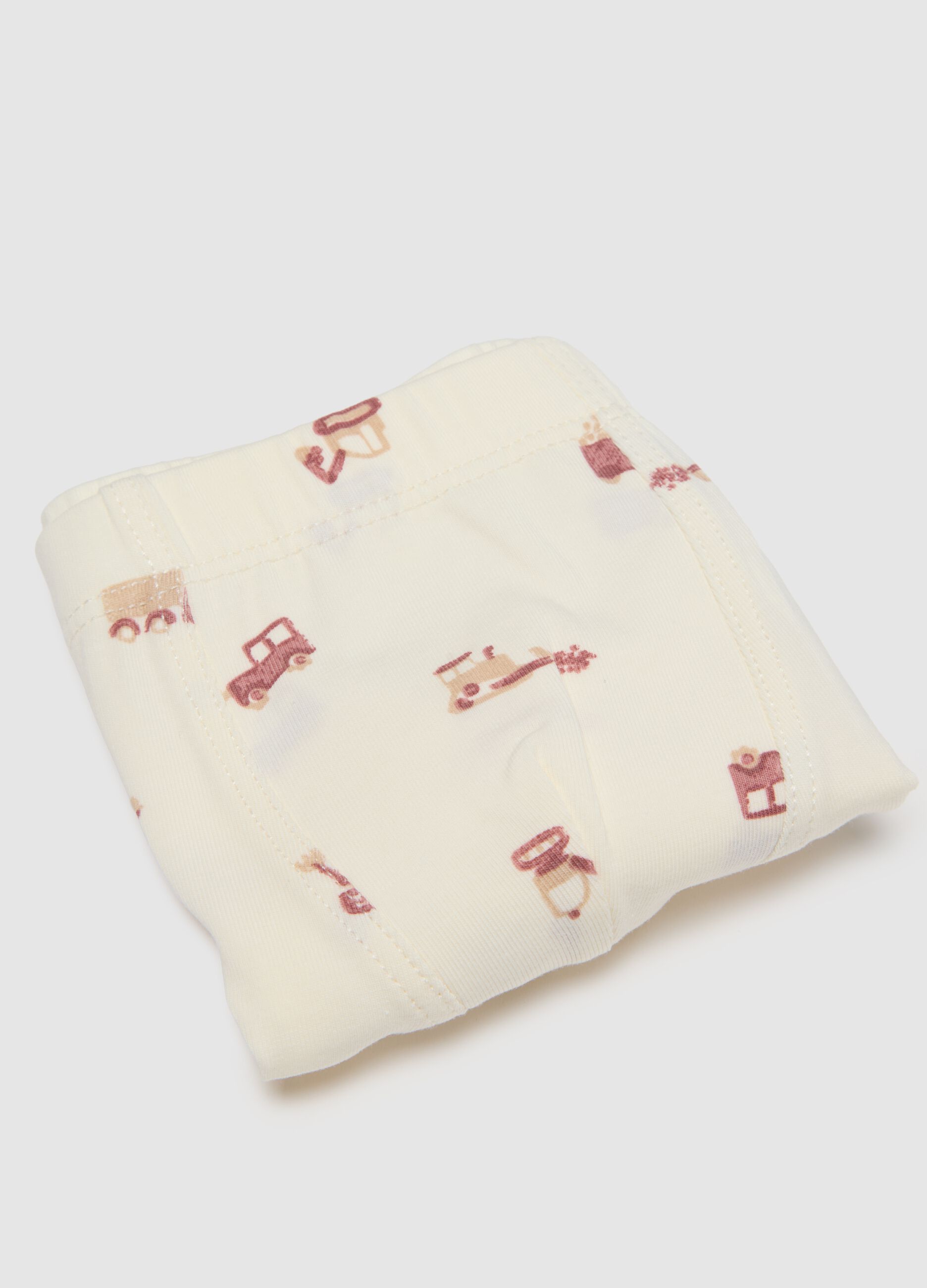 Tripack of multicolour cotton blend regular fit baby boxer shorts