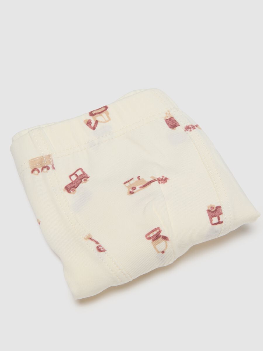 Tripack boxer multicolor da neonato in misto cotone regular fit_3