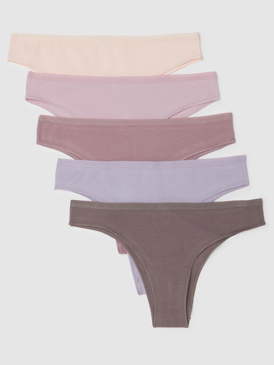 Multipack Brazilian briefs in stretchy multicolour cotton regular fit_4