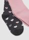 3-pack of pink long socks in stretch organic cotton_1