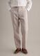 Beige pure linen slim fit trousers_1