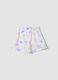White pure cotton girls&rsquo; shorts with nautical prints_0