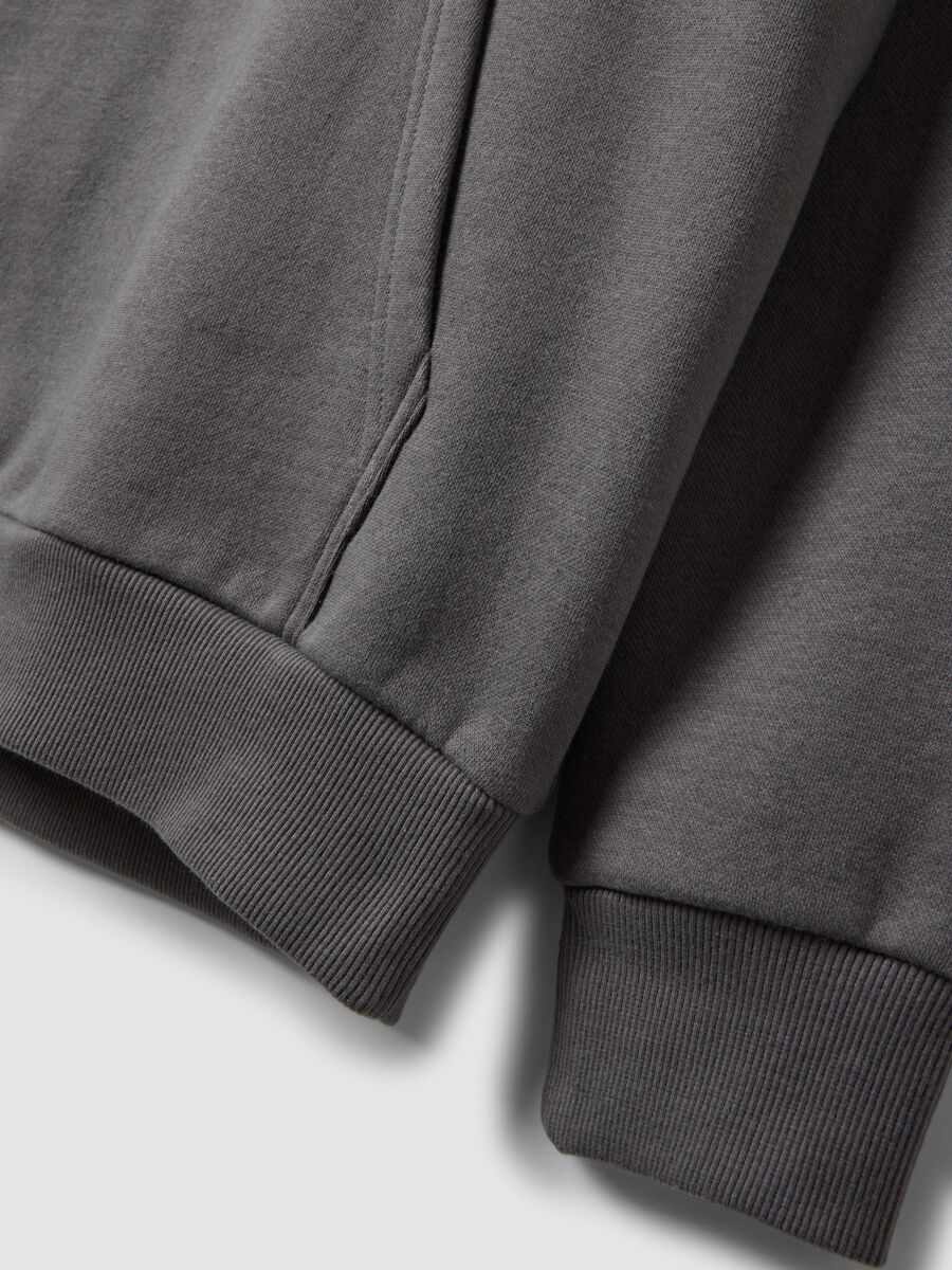Grey cotton-blend hoodie with Chicago Bulls print_1